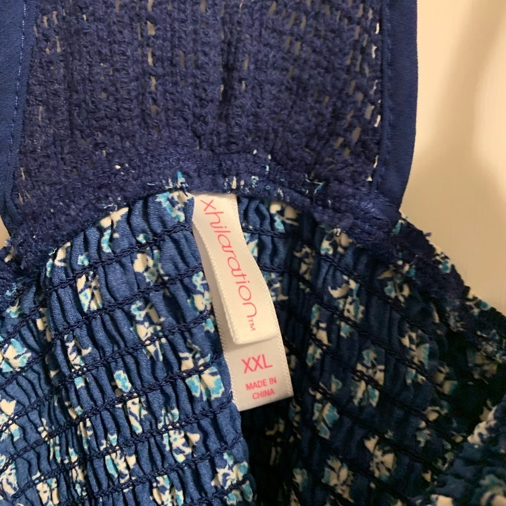 NWOT! Xhilaration Blue patterned Dress - Picture 3 of 5